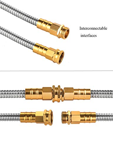Rosy Earth Metal Garden Hose 75 FT, 304 Stainless Steel Water Hose - size: 75FT