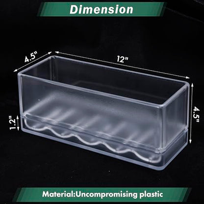 D'vine Dev 2-Pack Rectangular Planters, 12 x 4.5 in, Clear, 76-X-D-2 - color: Clear