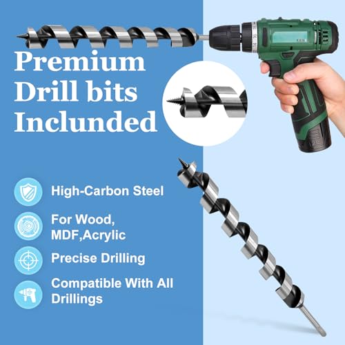 38 x 430mm (Approx. 1-1/2 x 17 Inch) Wood Auger Drill Bit - 1pcs - size: 38x430mm (Approx. 1-1/2 x 17")