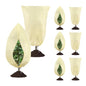 8 Pack Plant Covers Freeze Protection, 31.5"x47.2" with Zipper Drawstring - color: Beige