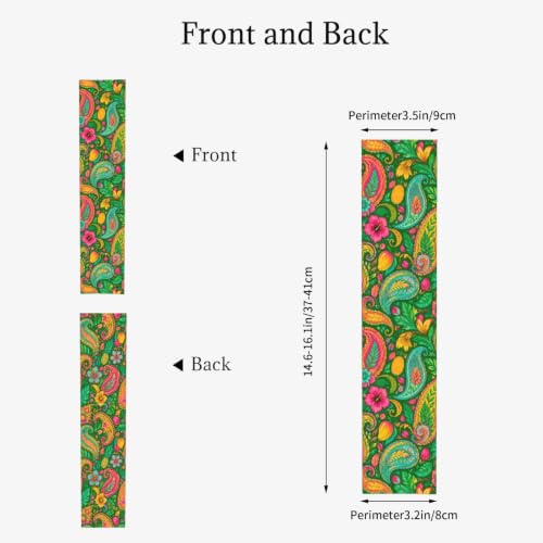 FREEHOTU Gardening Arm Sleeves for Women Men - color: Green Tropical Paisley Floral