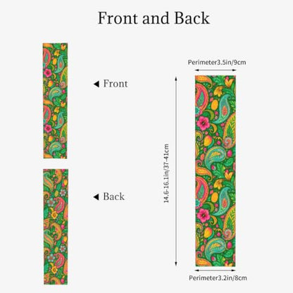 FREEHOTU Gardening Arm Sleeves for Women Men - color: Green Tropical Paisley Floral