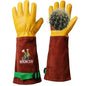 Cow Leather Adjustable Thorn Proof Gardening Gloves - color: Brown-cactus, size: X-Large