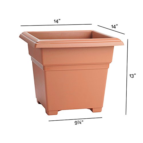 Root & Vessel, 203068 Countryside Square Tub Planter, Terra, 14-Inch - color: Terra, size: 14-Inch