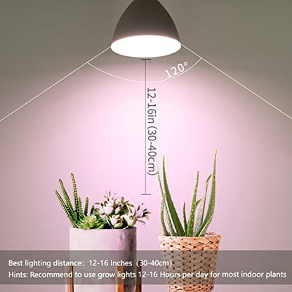 Smart Grow Light Bulbs for Indoor Plants, Programmable Timer and Dim - size: 2 Pack