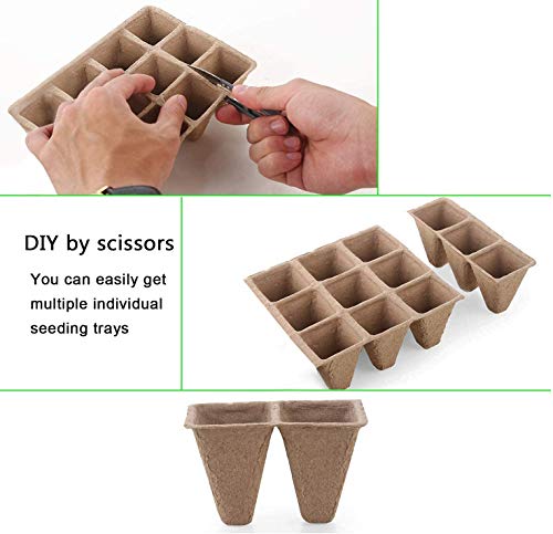 120 Cells Seed Starter Tray Kit, Organic Germination Seedling 10 Pack