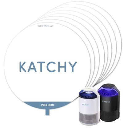Katchy Original and Midnight Glue Board Refills (8 Pack) - Indoor Insect Trap Glue Board Refills for Mosquito, Gnat, Moth, Fruit Flies - Non-Zapper Traps for Buzz-Free Home - size: 8 Pack