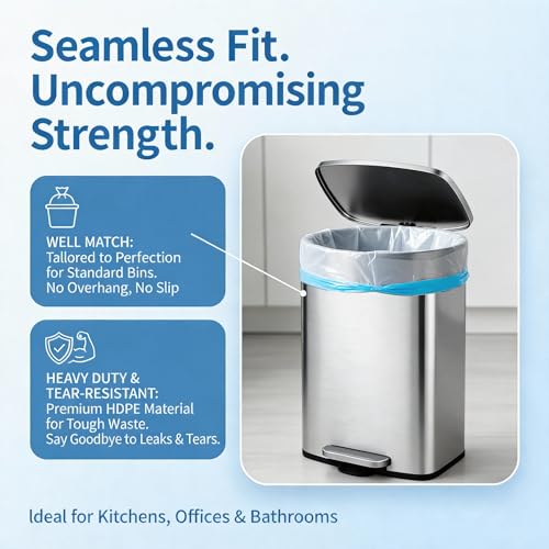 Tall Kitchen 13 Gallon Trash Bags Drawstring, 1.7 Mil, 120 Count - color: 13gal-120