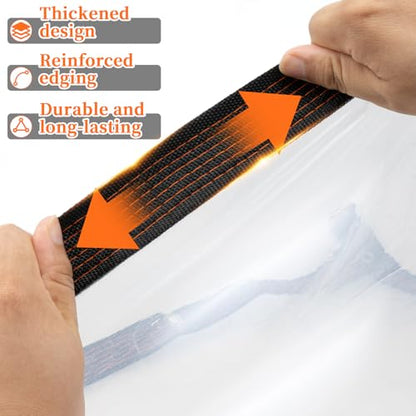 10x12FT Heavy Duty Clear Waterproof Tarp,Outdoor Garden Rainproof Covering - size: 10 x 12 FT
