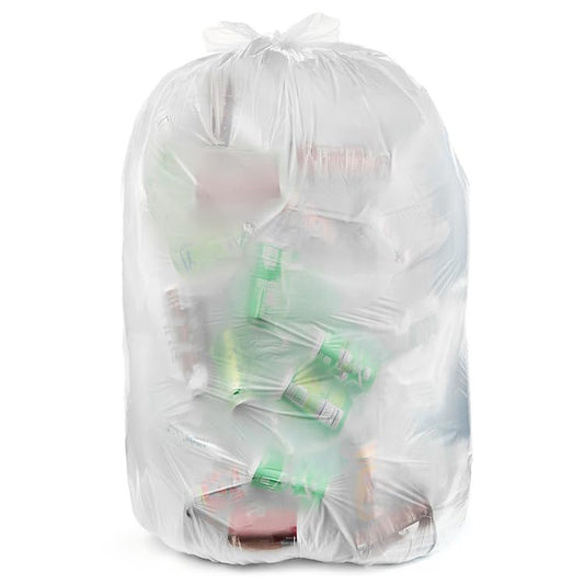 Aluf Plastics 12-16 Gal Clear Trash Bags, 1 MIL (EQ.), 22" x 31" (500 Pk) - style: 12-16 Gal, 1 Mil Equiv, 500 Count