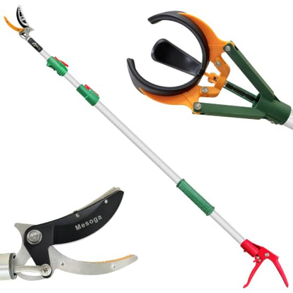 2-in-1 Fruit Picker with Tree Trimmer Pole Garden Tool