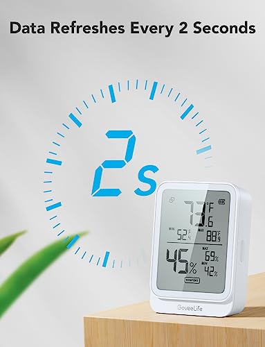 GoveeLife Bluetooth Hygrometer Thermometer H5104, LCD Digital White 3-Pack - color: White, size: 3Pack