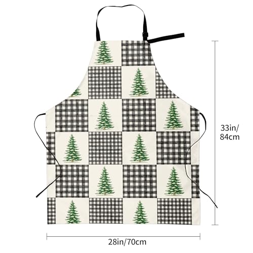 Art Apron with Pocket for Women Men - color: Buffalo Checks