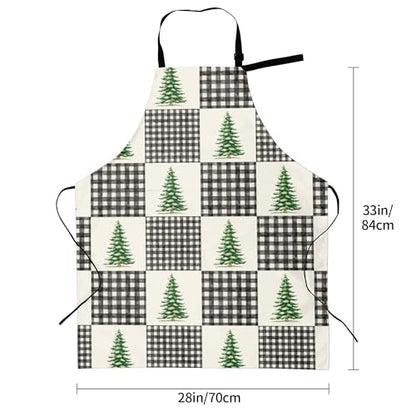 Art Apron with Pocket for Women Men - color: Buffalo Checks