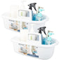 Large Cleaning Supplies Caddy Portable Shower Caddy Basket White 2 Pack - color: White, size: Large, 2pcs