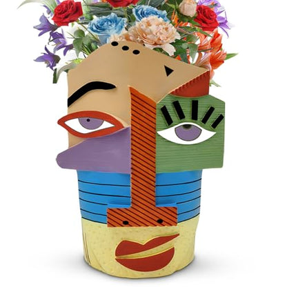 Midogaigai Abstract Face Planter Pots for Indoor Plants&Flowers Home Decor - style: Eclectic