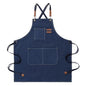 Kitchen Chef Aprons for Women and Men with 3 Pockets for Cooking BBQ Bib Work - color: Blue