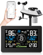 WiFi Weather Station Wireless Indoor Outdoor with Rain Gauge and Wind Speed