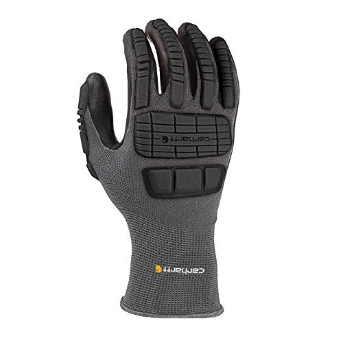 Carhartt Men's A694 Impact Hybrid Glove - color: Gray, size: Large