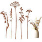Outdoor Decor Metal Flower Garden Stakes, 5-Piece Yard Art Set for Lawn Patio Walkway Flower Bed, Rustic Farmhouse Dandelion & Fern Metal Garden Decorations for Outside