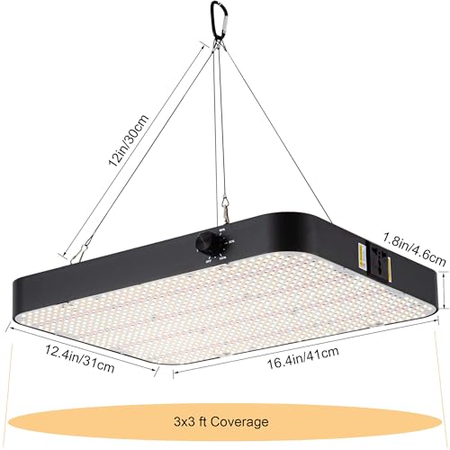 FECiDA Dimmable LED Grow Tent Light for 2x4 3x3 ft Coverage - size: 16.4x12.4-400