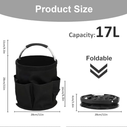 Cleaning Caddy with Handle,Cleaning Tool Supplies Organizer Foldable Bucket - color: STYLE-01