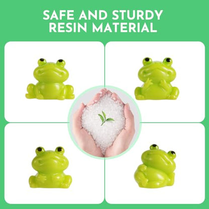 36pcs Mini Resin Frogs with Mini Suitcase Fairy Garden Accessory - size: Mini Frog