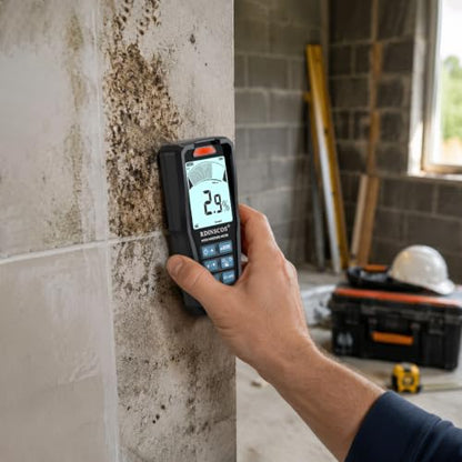 Pinless Moisture Meter for Drywall & Concrete, Black - color: Black