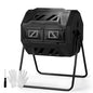 Outvita 43 Gallon Outdoor Compost Bin, Dual Chamber Tumbling Composter