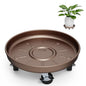 Plant Caddy With Wheels 17" Metal Plant Saucers for Indoors 440 Lb Capacity - size: 1 PACK 17 INCH