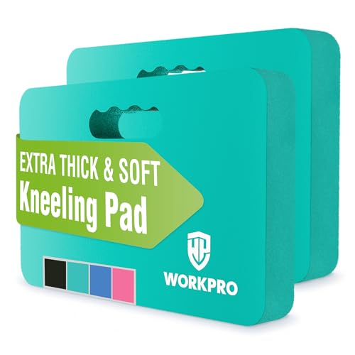 WORKPRO Extra Thick Kneeling Pad, 2 Pack, 17.5 x 11 x 1.5 in - color: Robin's Egg Blue, size: 2 Pack