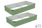 Galvanized Raised Garden Bed Outdoor 2Pack 6x3x1ft Olive Green