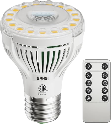 SANSI 5W Dimmable Grow Light Bulb, Full Spectrum with Remote Control - size: PPFD 53