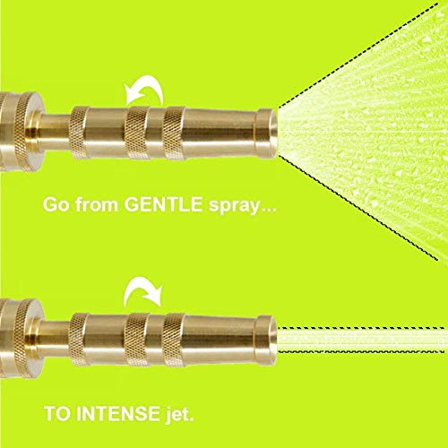 Twinkle Star Heavy-Duty Brass Adjustable Twist Hose Nozzle, 2 Pcs - color: Nozzle Twist 2 Pack