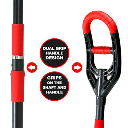 Roamwild Multi-Digger Garden Edger – Reinforced Fibreglass Light Weight Gardening Edging Tool with Edge Clearing Extra Wide Footplates & Unique Dual AIR Light Grip Technology & Root Saw Stump Cutter. - color: Edger