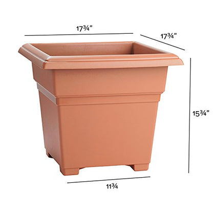 Root & Vessel Countryside Square Planter, Terra Cotta, 18-Inch - color: Terra, size: 18-Inch