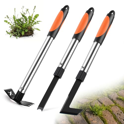 3 Pack Weed Remover Tool, Manual Weeders Set for Garden Cracks, Flower Bed - size: 16" Handle