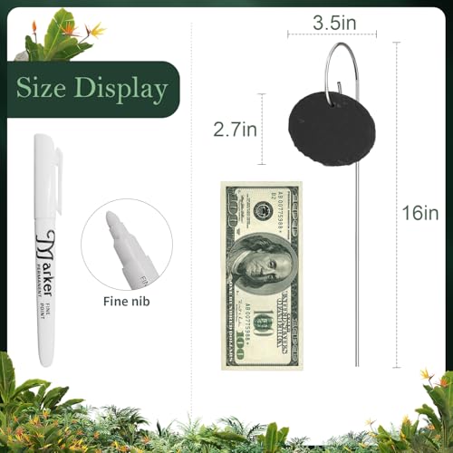 10-Pack Marble Oval Garden Markers,Weatherproof Metal Plant Labels Large Planting Seedling Stake Signs, for Seedlings Herbs Vegetable Greenhouse Gifts with White Marker Pen Labels - color: Marble Oval