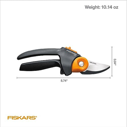 Fiskars PowerGear2 Bypass Pruning Shears, 3/4" Cut Capacity Garden Clippers - size: PowerGear2