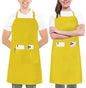 Utopia Kitchen Bib Aprons 2 Pack Adjustable With 2 Pockets - color: Yellow