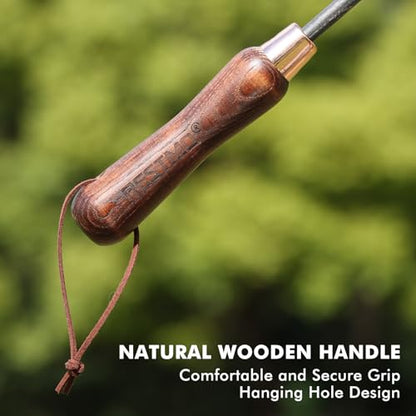 RESTMO Gardening Tools Set, 3-in-1, Carbon Steel, Wooden Handle, Brown - size: Gardening Tool Set