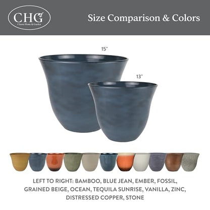 15" Honeysuckle Planter in Distressed Copper - color: Distressed Copper, size: 15"