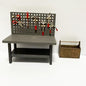 1:12 Miniature Tool Workbench with Accessories Miniature Garage Garden Furniture (Darkgreyworkbench)