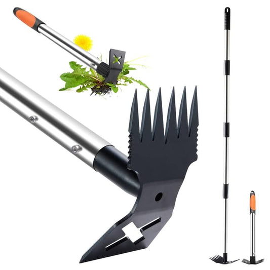 60" Weed Puller Tool with Long Handle and 17" Weeding Tools Gardening Set