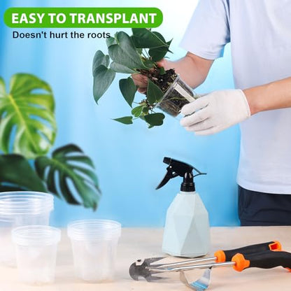Clear Nursery Pots 36 Pack, 3.5/4/5 Inch with Drainage Holes - style: 36PCS