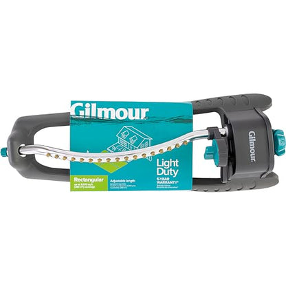 Gilmour Adjustable Rectangular Lawn-Sprinkler, Water Sprinkler for Large Area Coverage, Hose_Sprinkler for Lawn and Garden, Gray (Pack of 4) - size: (Pack of 4)