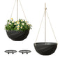La Jolie Maison Self-Watering Indoor Hanging Planters, Set of 2,10 Inch - color: Jet Black