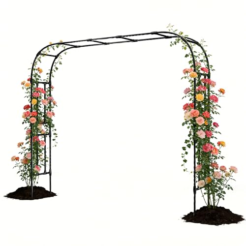 25MM Thickened Garden Arch Trellis – 126"(L) x 105"(H) Arbor - size: 25MM-126 (L) x 105 (H) inches