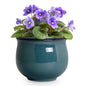 8 Inch Ceramic Self Watering Plant Pots, Ceramic Planter, Retro Blue - color: Retro Blue, size: 8 Inch