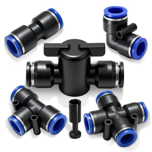 40PCS 5/16" Drip Irrigation Fittings, Quick Connect Drip System Parts - size: 40PCS 5/16" Connector Set